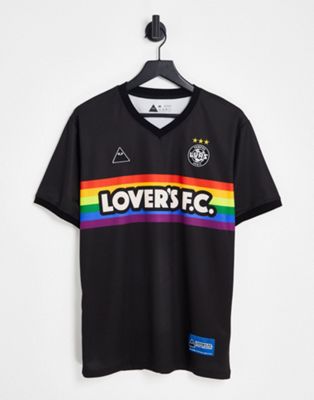 Черная футболка из джерси с принтом Lover's FC Lovers FC
