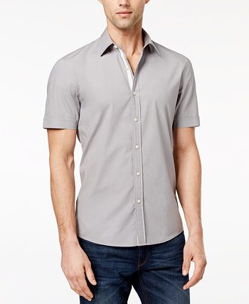 Мужская однотонная эластичная рубашка на пуговицах спереди Michael Kors
