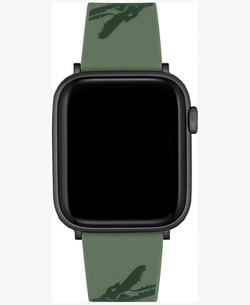 Crocodile Print Green Silicone Strap for Apple Watch® 42mm/44mm Lacoste