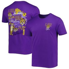 Мужская фиолетовая футболка LSU Tigers Vintage Through the Years 2-Hit Image One