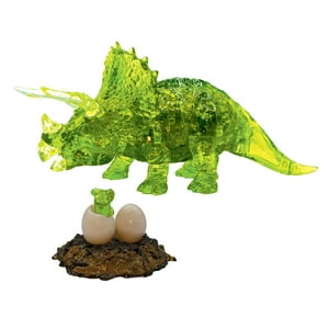 Triceratops with Baby Original 3D Crystal Puzzles from BePuzzled, Ages 12+ Original 3D Crystal Puzzles