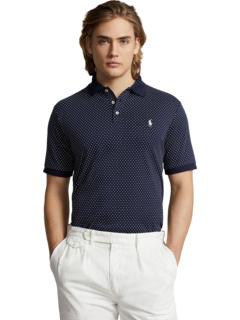 Рубашка поло из мягкого хлопка классического кроя в горошек Polo Ralph Lauren