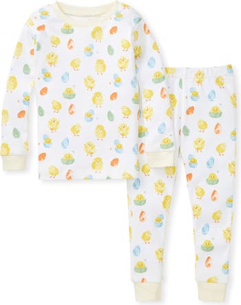 Пижамный комплект из 2 предметов с футболкой и брюками Spring Chicks Burt's Bees Baby