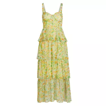 Midsummer Tiered Floral Maxi Dress ASTR