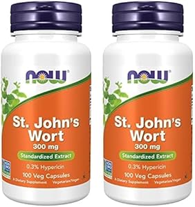 NOW Foods Supplements, St. John's Wort (Hypericum perforatum) 300 mg, Standardized Extract, 100 Veg Capsules (Вегетарианские капсулы) NOW Foods