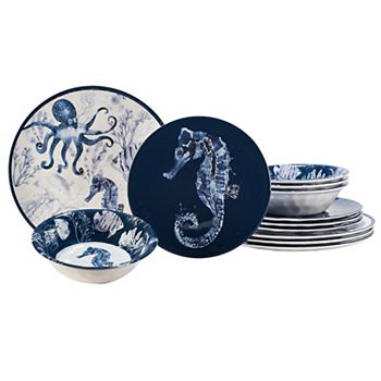 Certified International 12-Piece Sea Life Dinnerware Set Certified International