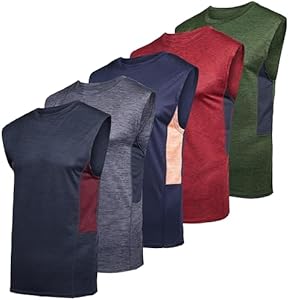 Мужская Майка Real Essentials 3 & 5 Pack: Active Muscle Tank Top - Стандартные и Большие размеры (S-5XLT) Real Essentials