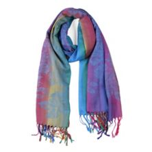 Женский шарф градиентного цвета с большой кисточкой и цветочным принтом ALLEGRA K