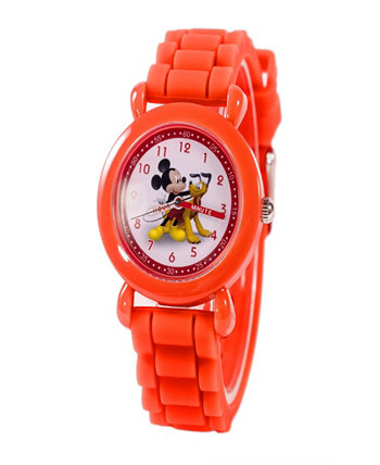 Часы Disney Mickey Mouse для мальчика с красным силиконовым ремешком, 32 мм Ewatchfactory