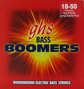 GHS Electric Bass 4 String Boomers Roundwound Piccolo 34" - 35" Scale, 18-50, P3045 GHS Strings