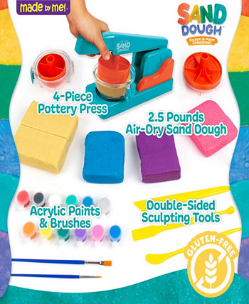 Sand Dough Sculpt Paint Creations Pottery Press Playset Made By Me