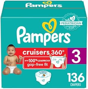 Pampers Cruisers 360 Diapers - Size 5, 128 Count, Pull-On Disposable Baby Diapers, Gap-Free Fit Pampers