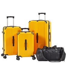 Набор чемоданов-спиннеров с твердым корпусом из 4 предметов с дорожной сумкой, складным подстаканником и замком Tsa Abrihome