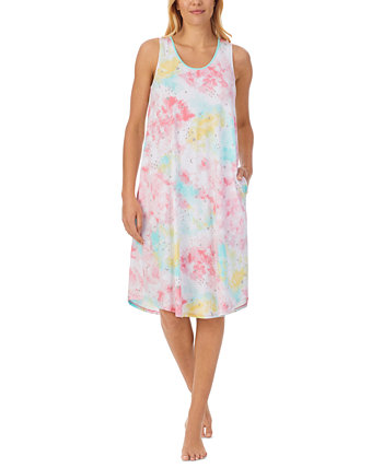 Women's Printed Sleeveless Open-Back Nightgown Cuddl Duds