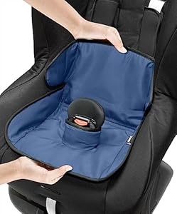 Car Seat Protector for Potty Training | Travel potty Cover from Spillages, Nappy Leaks & Toilet training| Piddle Pad fits all carseat & buggy, age: 6m-4 years old |Keeps seat Clean & dry! Black Lynmark