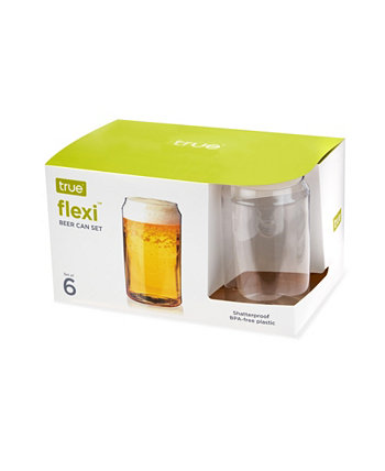 Flexi Beer Glasses, Pack of 6 True Brands