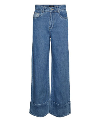 Женские джинсы Kathy Shr с широкими складками VERO MODA