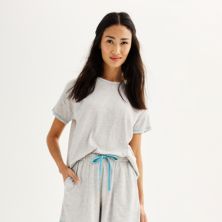 Женская легкая пижама Sonoma Goods For Life® вафельной вязки с короткими рукавами SONOMA
