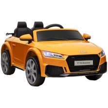 6v Audi Tt Rs Kid Electric Sports Car Ride On Vehicle Remote Control, Yellow Aosom