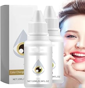 2PCS Fancy Drops (Капли) Change Your Eye Color, Irisink Color Changing Eye Drops, Irisink Eyedrops (2PCS-Hazel) Wuliao