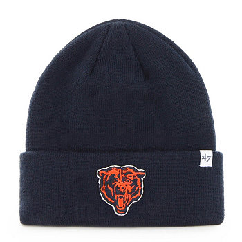 '47 Мужская темно-синяя базовая вязаная шапка Chicago Bears с альтернативным логотипом и манжетами Lids