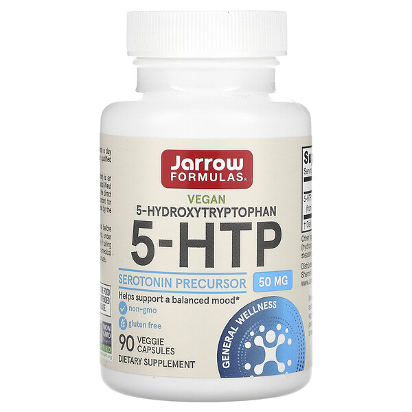 5-HTP, 50 мг, 90 растительных капсул - Jarrow Formulas Jarrow Formulas