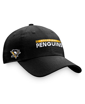 Мужская черная регулируемая кепка Pittsburgh Penguins Authentic Pro Rink Fanatics