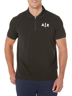 Поло на молнии с логотипом AXE AX ARMANI EXCHANGE