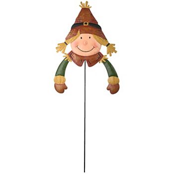 National Tree Company Harvest Girl Scarecrow Metal Stake National Tree Company