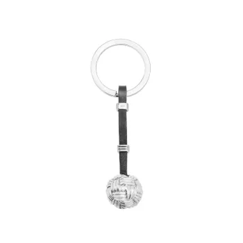 Брелок для ключей из стерлингового серебра с плетеной сферой Tane