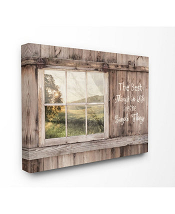 Фотография с потрепанными окнами в деревенском сарае "Простые вещи", 30 "Д x 40" Stupell Industries