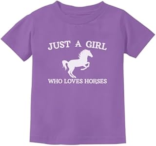 Horse Gifts A Girl Who Loves Horses Shirt Horseback Equestrian Youth Kids T-Shirt Tstars