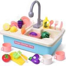 Kids' Pretend Play Kitchen Sink Toys Set Popfun