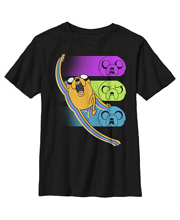 Boy's Adventure Time Jake Triple Threat  Child T-Shirt Cartoon Network