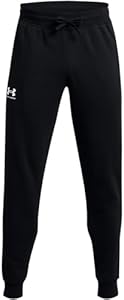 Under Armour Men's Rival Jogger Fleece Pants 1366727 (Black 001, Medium) Under Armour