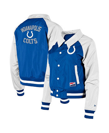 Женская куртка на кнопках Royal Indianapolis Colts Coaches реглан New Era