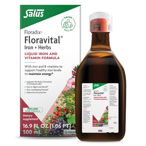 Floravital® Iron & Herbs Yeast-Free -- 17 fl oz (Жидкие унции) Floradix