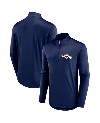 Мужская темно-синяя футболка с молнией четверть Denver Broncos Tough Minded Fanatics