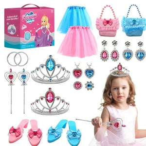 JBee Ctrl Princess Toys Princess Dress Up Toys Set for Little Girls with Crown, Jewelry and Shoes Kids Toys for Girls 3 4 5 6 7 Year Old Brithday Christmas Gifts for Kids Toddler Girls JBeeCtrl