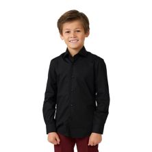 Однотонная классическая рубашка OppoSuits Black Knight для мальчиков 2–8 лет на пуговицах OppoSuits
