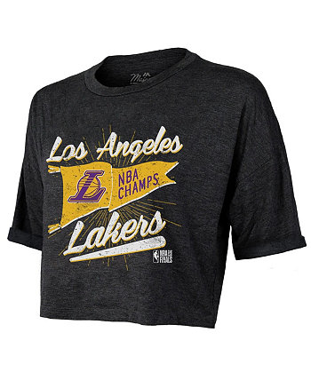 Женская футболка Threads Black Los Angeles Lakers 2020 NBA Finals Champions Crop Top Футболка Majestic