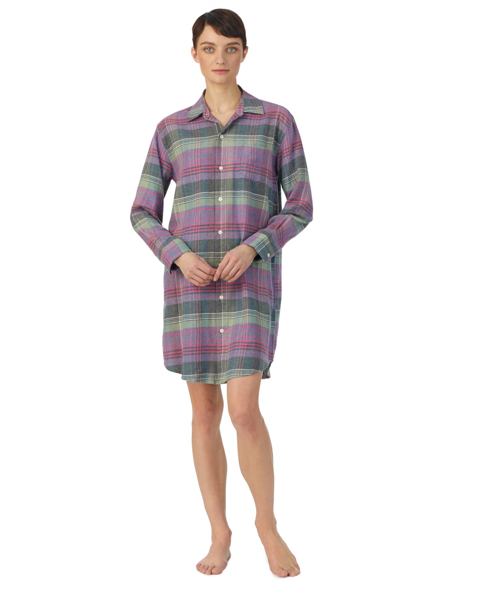 Рубашка из твила с длинными рукавами и рубашкой-пижамой Ralph Lauren