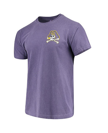 Мужская фиолетовая футболка ECU Pirates с бейсбольным флагом комфортных цветов Image One