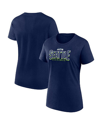 Женская темно-синяя футболка Seattle Seahawks Route Fanatics
