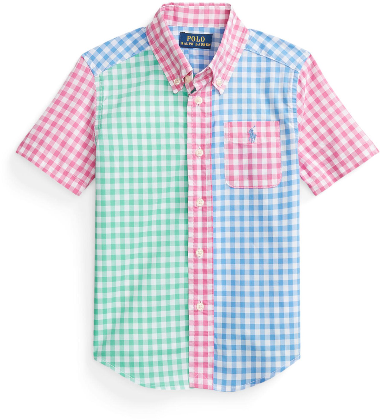 Веселая рубашка из поплина с короткими рукавами (для маленьких детей) Polo Ralph Lauren