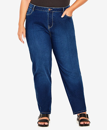 Джинсы больших размеров, прямые джинсы стандартной длины, прямые брюки AVENUE