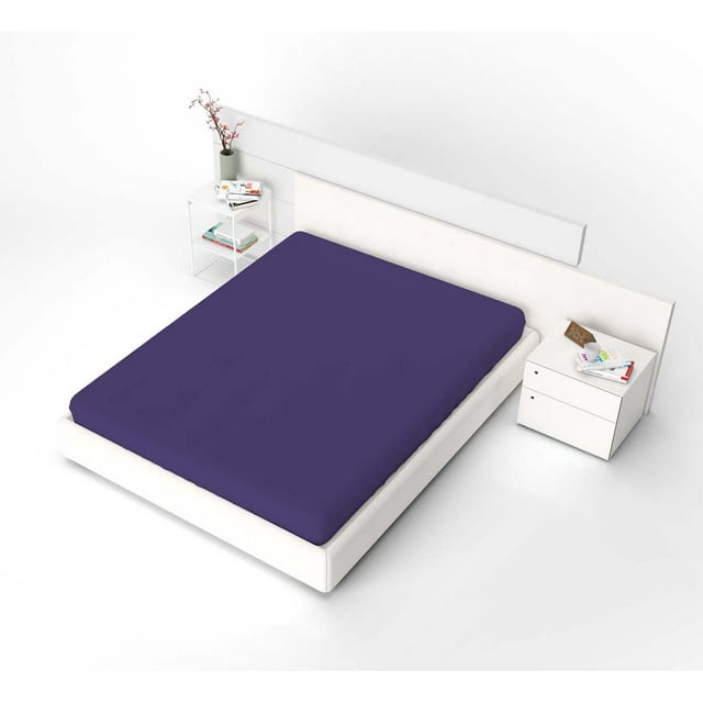 SheetWorld Fitted 100% Cotton Jersey Portable Mini Crib Sheet 24 x 38, Purple SheetWorld