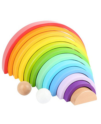 Small Foot Wooden Toys Xl Wooden Rainbow Play Set, 9 Piece Flat River Group