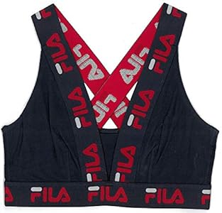 Fila Women's Logo Cotton Cross-Back Sports Bra Fila