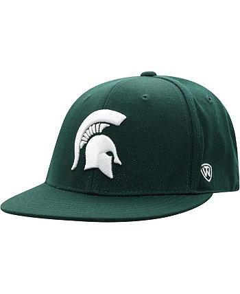 Men's Green Michigan State Spartans Team Color Fitted Hat Top of the World